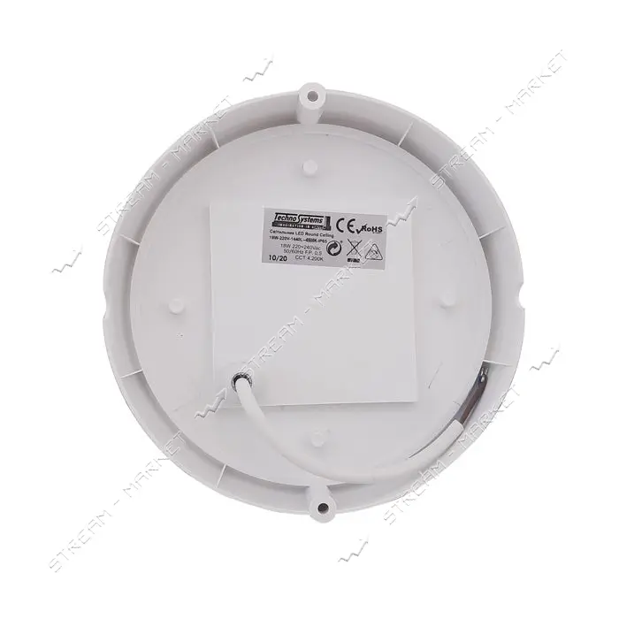 Светильник Techno Systems LED Round Ceiling 18W-220V-1440L-6500K-IP65 ЖКХ круг                      