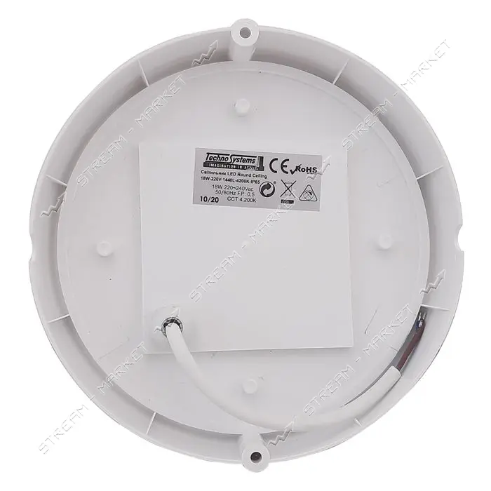 Светильник Techno Systems LED Round Ceiling 18W-220V-1440L-4200K-IP65 ЖКХ круг                      