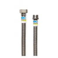 Шланг для воды из нержавеющей стали Eco-Flex Вода/Супер d12 1/2"х1/2" ВН 20см 1шт                   