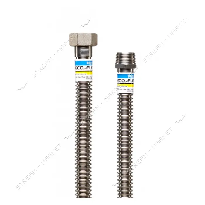 Шланг для воды из нержавеющей стали Eco-Flex Вода/Супер d12 1/2"х1/2" ВН 150см 1шт                  