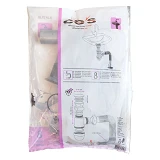 Сифон для умывальника COS LN-01.01 с пластиковым выпуском 1 1/2х40/50 серый                         