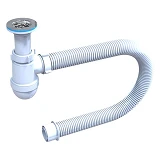 STP LN-02.01 Сифон для умывальника с нержавеющим выпуском 1 1/2"х 40/50                             
