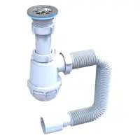 Сифон для мойки STP M-03 (М-04.01)  с нержавеющим выпуском 1 1/2х40/50                              