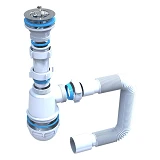 Сифон для мойки STP M-03 (М-04.01) с нержавеющим выпуском 1 1/2х40/50