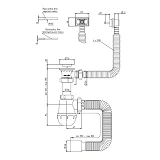 Сифон для мойки с переливом STP M-05.00 нержавеющий выпуск 1 1/2х40/50                              