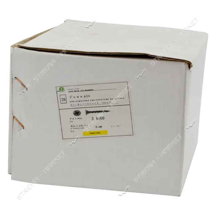 Саморез по дереву 3.5х60мм 500шт коробка черный                                                     