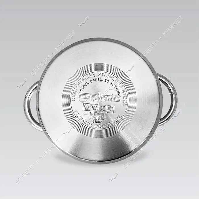 Кастрюля Maestrо MR-3512-16 d16см 2.1л нержавеющая сталь плюс крышка стекло