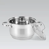 Кастрюля Maestrо MR-3513-24 d24см 6.5л нержавеющая сталь плюс крышка стекло