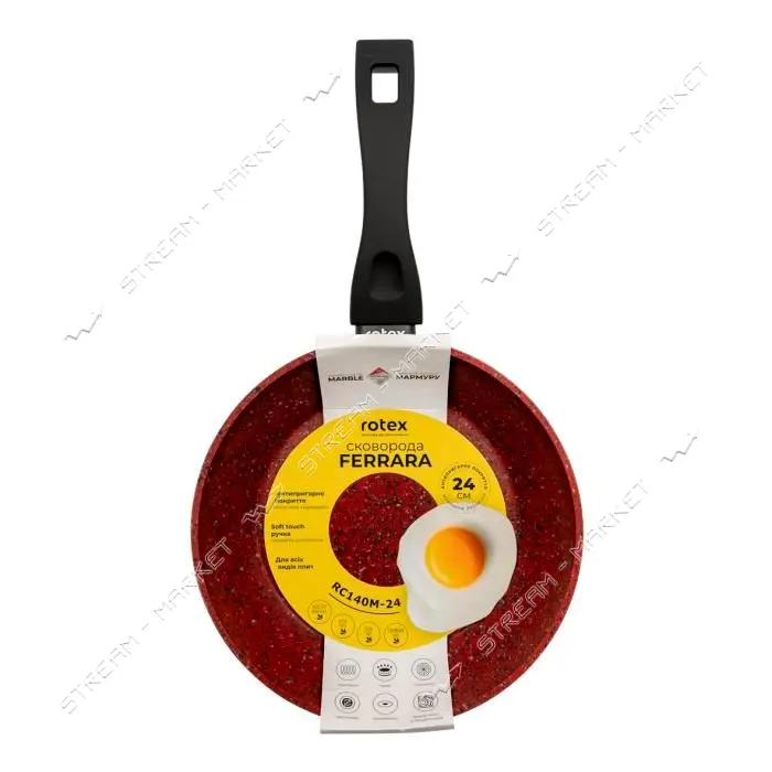Сковорода Rotex RC140M-24 Ferrara d24 h5.2 покрытие антипригарное без крышки