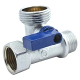 Кран для подключения стиральной машины 1/2"Нx3/4"Нx1/2"В                                            