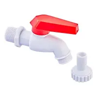 Кран пиво Plamix PVI-1/2" PVC бело-красный                                                          