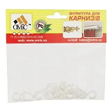 Крючок для кольца 10шт белый Польша                                                                 
