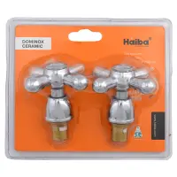Комплект ручек буксового смесителя Haiba DOMINOX 1/2" Керамика блистер                              