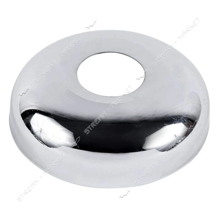 Чашка-декор для эксцентрика смесителя 1/2" круглая d65мм нержавейка глубина 20мм D-26