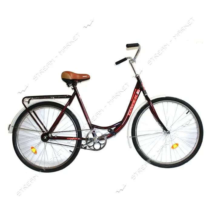 Велосипед General  26" Комфорт женский бордовый                                                     
