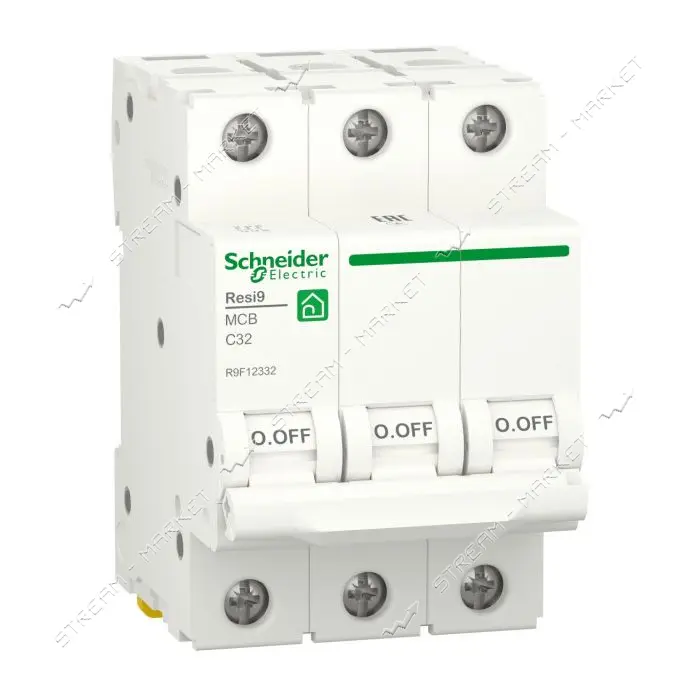 Автоматический выключатель трехполюсный Schneider RESI9 32А С 6kA