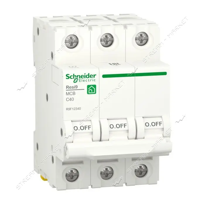 Автоматический выключатель трехполюсный Schneider RESI9 40А С 6kA                                   