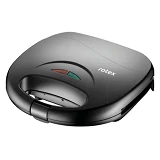 Вафельница Rotex RSM122-B 750Вт антипригарное покрытие с пластинами для вафель                      
