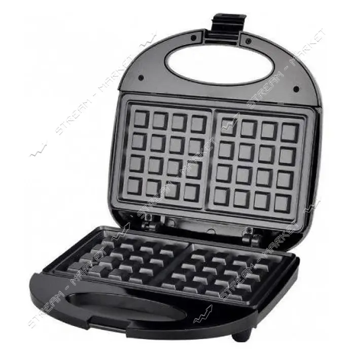 Вафельница Rotex RSM122-B 750Вт антипригарное покрытие с пластинами для вафель                      