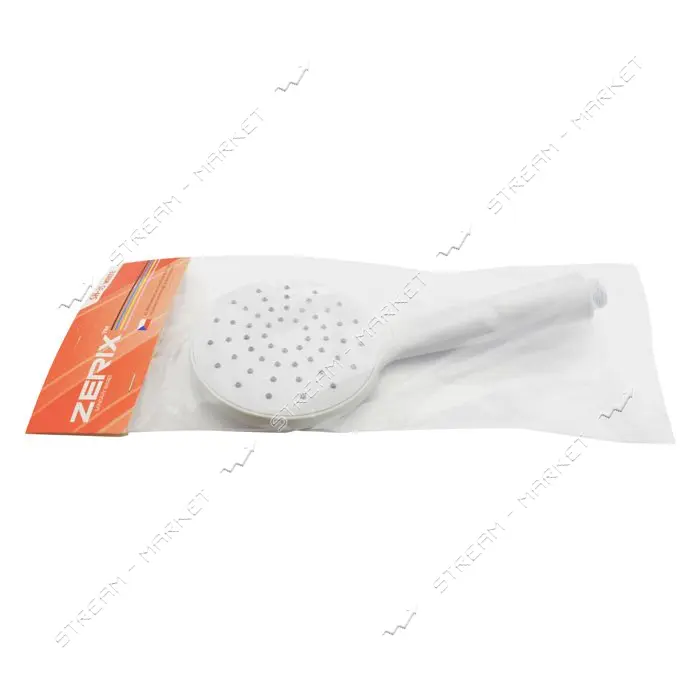 Лейка для душа Zerix SH-35 пластик без переключателя WHITE                                          