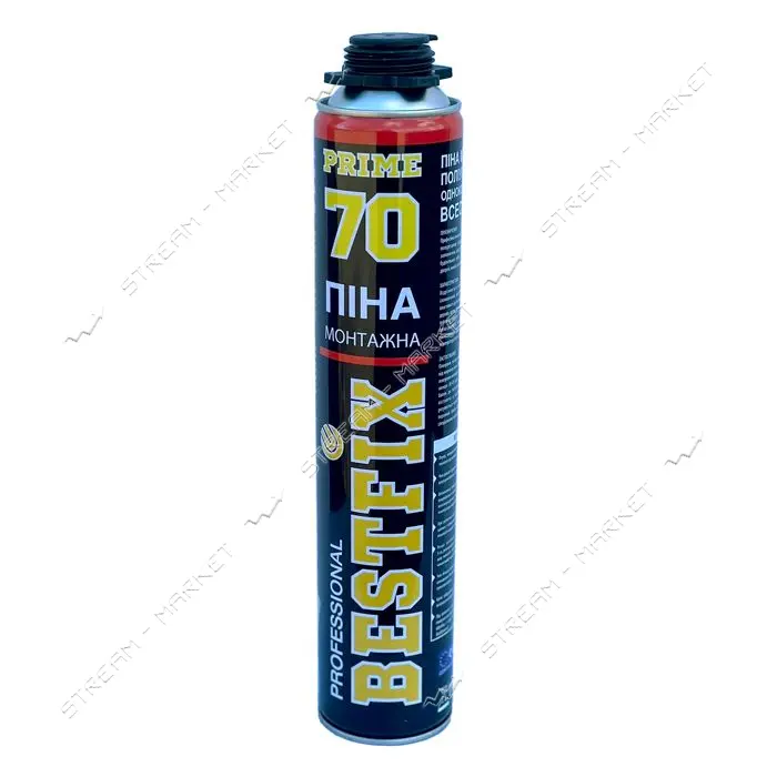 BESTFIX Gun foam 70 litres P-70 Пена монтажная профессиональная 900мл (выход 70л)