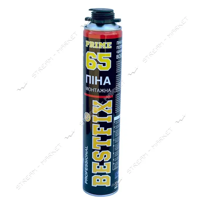 BESTFIX Gun foam 65 litres P-65 Пена монтажная профессиональная 860мл (выход 65л)                   