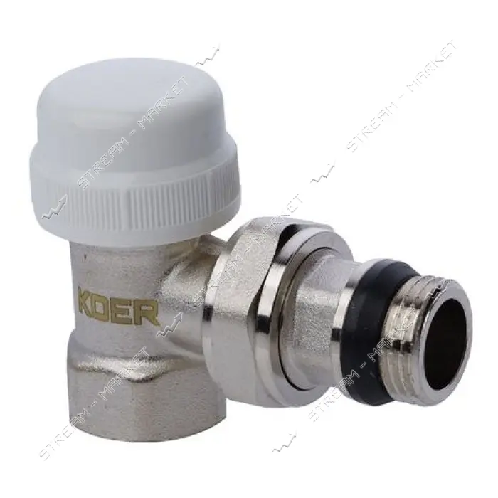 Кран термостатический Koer KR.921-Gi антипротечка угловой 1/2"