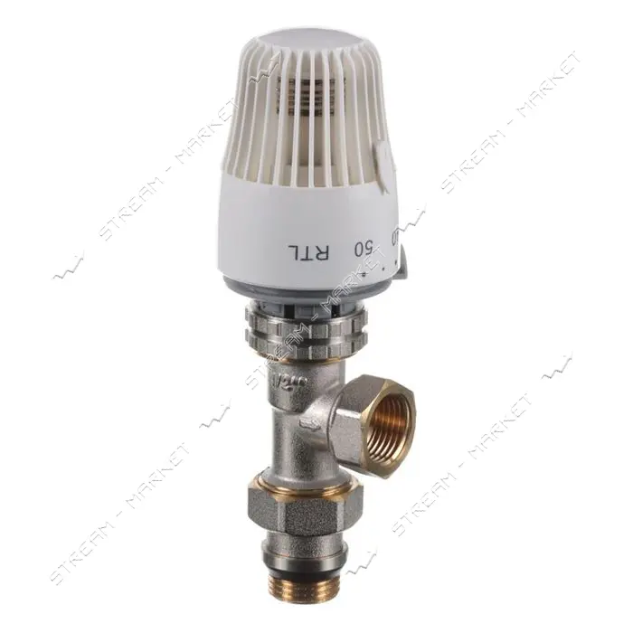 Кран RTL Koer KR.941-Gi 1/2x1/2 с системой антипротечка угловой с термоголовкой