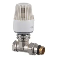 Кран RTL Koer KR.943-Gi 1/2x1/2 с системой антипротечка прямой с термоголовкой                      