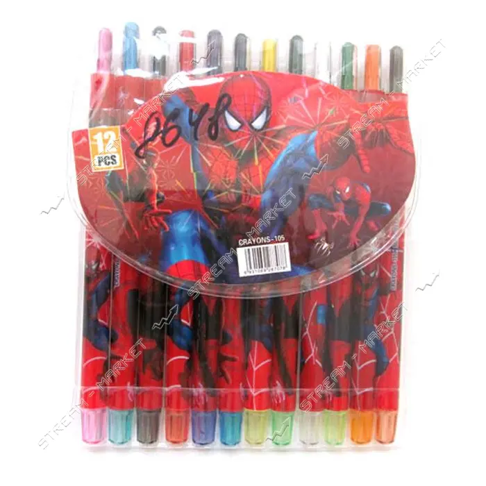 Мелки восковые набор Crayons SM L 12 цветов 8648                                                    
