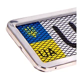 Рамка номера Milex RT-25353 серебро с сеткой                                                        