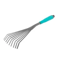 Грабли веерные Mastertool 14-6184 с пластиковой ручкой 9 зубов 410х130мм                            