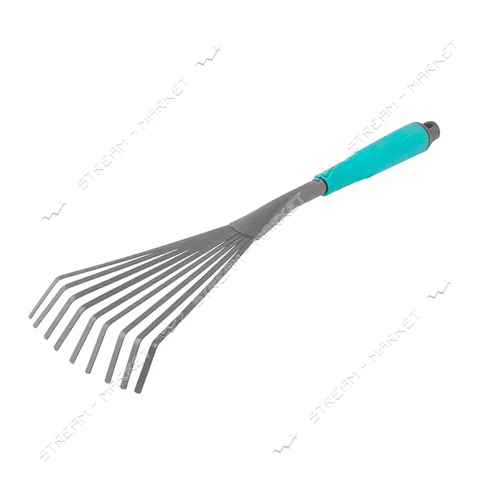Грабли веерные Mastertool 14-6184 с пластиковой ручкой 9 зубов 410х130мм
