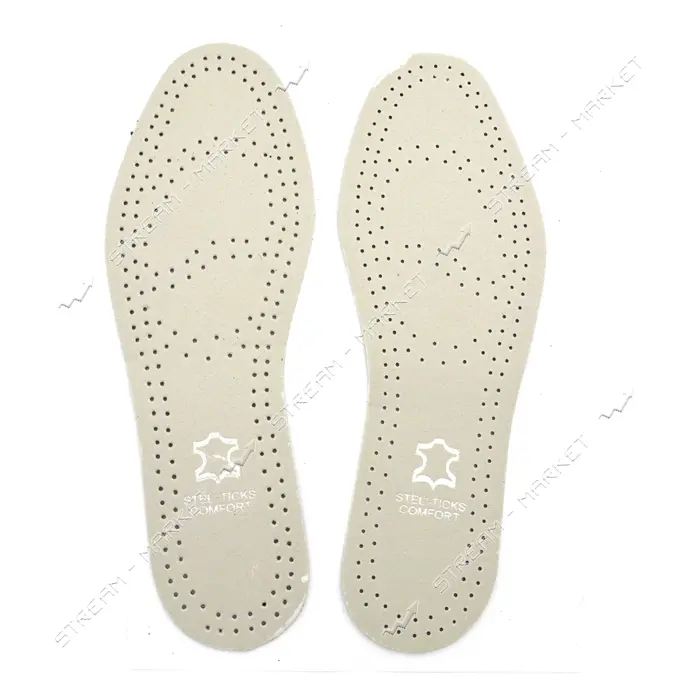 Стельки обувные кожаные размер 44 бежевые 10 пар