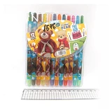 Набор мелков восковых Crayons Медвежонок 12 цветов PVC 8646