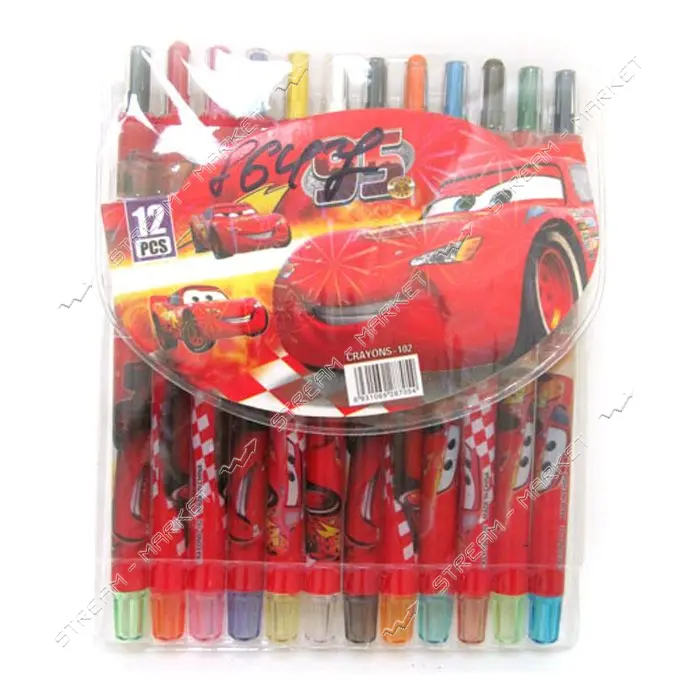 Мелки восковые Crayons CR L набор 12 цветов PVC 8647                                                