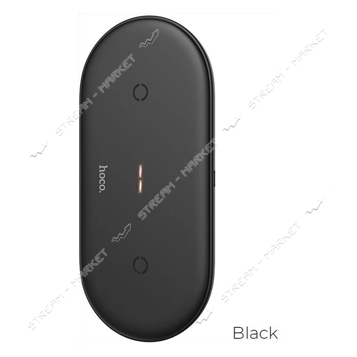 Беспроводное зарядное устройство Hoco CW23 2-in-1 power черное