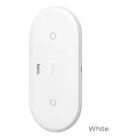 Беспроводное зарядное устройство Hoco CW23 2-in-1 power белое                                       