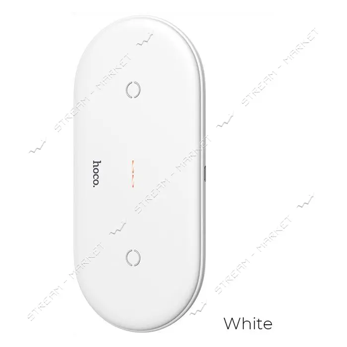Беспроводное зарядное устройство Hoco CW23 2-in-1 power белое
