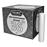 Мел круглый Люкс Колор КБ-1536 36шт белый плюс 6шт цветной                                          
