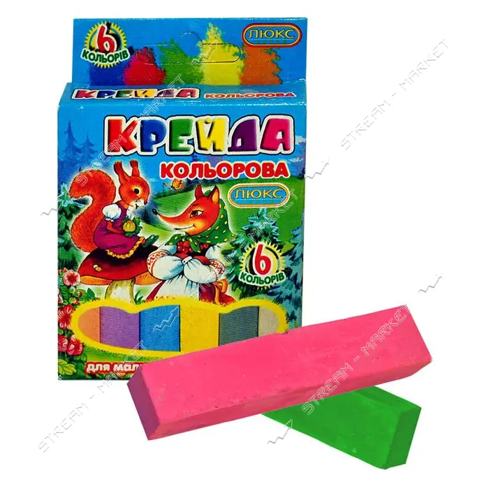 Мел квадратный Люкс Колор ККЕ-1506 6 цветов