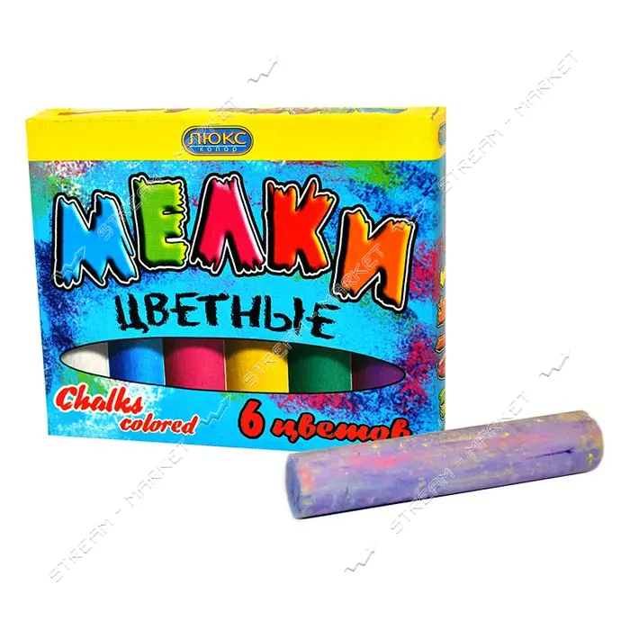 Мел круглый Люкс Колор КРУ-6 6 цветов