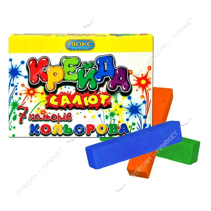 Крейда квадратна Люкс Колор А-107 7 кольорів                                                        