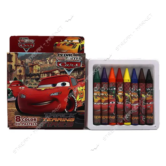 Мелки восковые Crayons SM L набор 12 цветов PVC 8648                                                
