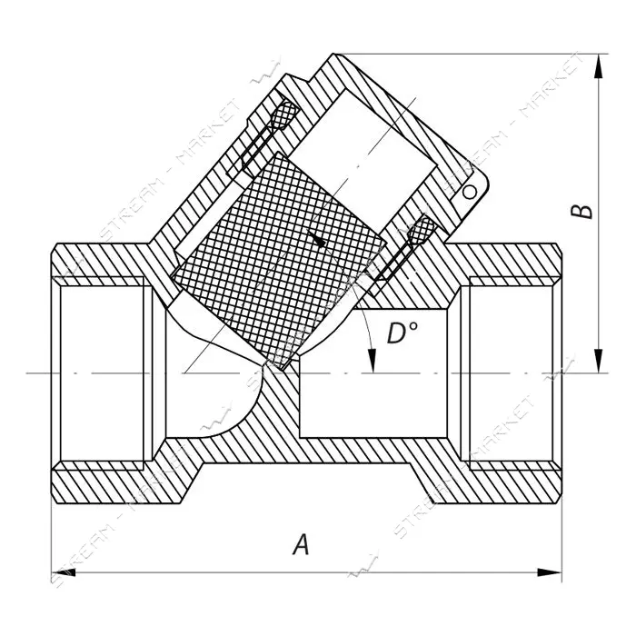 Фильтр грубой очистки воды латунный Koer KR.F01 1 1/2"Вх1 1/2"В                                     