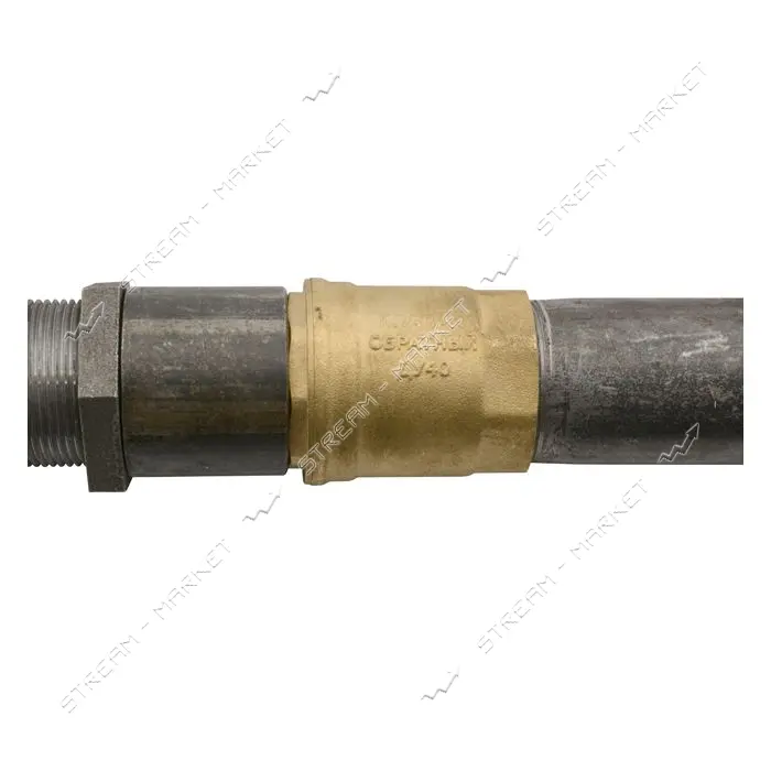 Байпас с клапаном 1 1/2" короткий клапан латунь полнопроходной