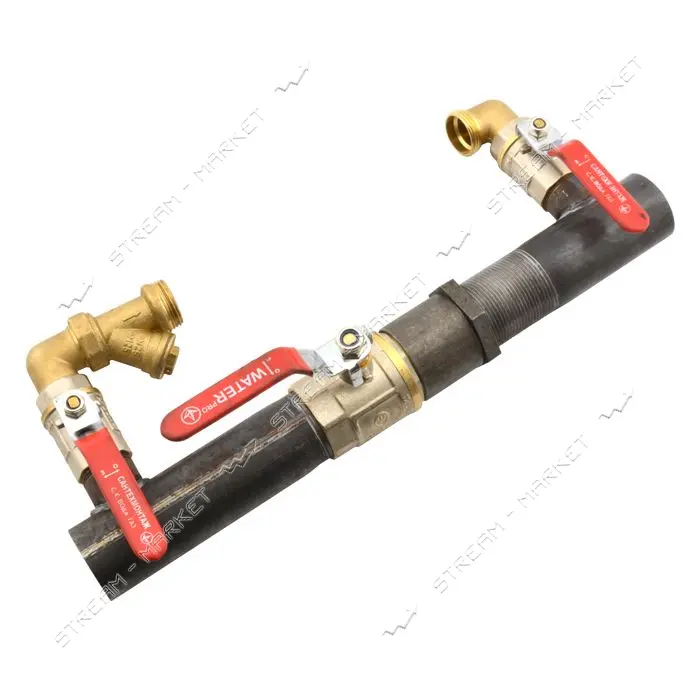 Байпас с краном 1 1/2" короткий полнопроходной                                                      