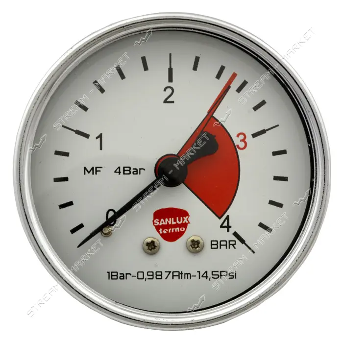 Манометр горизонтальный 1/4" 4.0 бар                                                                