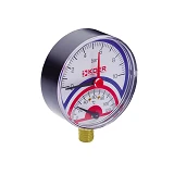 Термоманометр вертикальный KOER 1/2" 4.0 бар 120С КМ.821R                                           