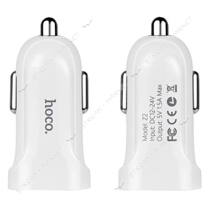Автомобильное зарядное устройство Hoco Z2 Micro USB 1USB 1.5А белое
